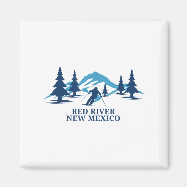 Imã Red River New Mexico Ski Resort Skiier _1 (Frente)