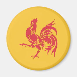 Imã Red Rooster (Bandeira da Valônia)