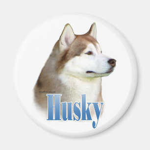 Imã Red Siberian Husky Name - Magnet