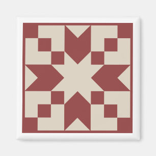 Imã Red Star Barn Quilt Magnet