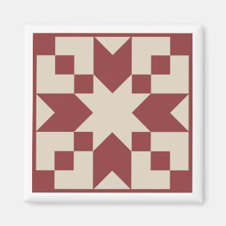 Imã Red Star Barn Quilt Magnet