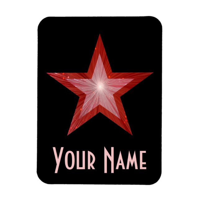 Ímã Red Star 'Name' flexível magnet black (Vertical)