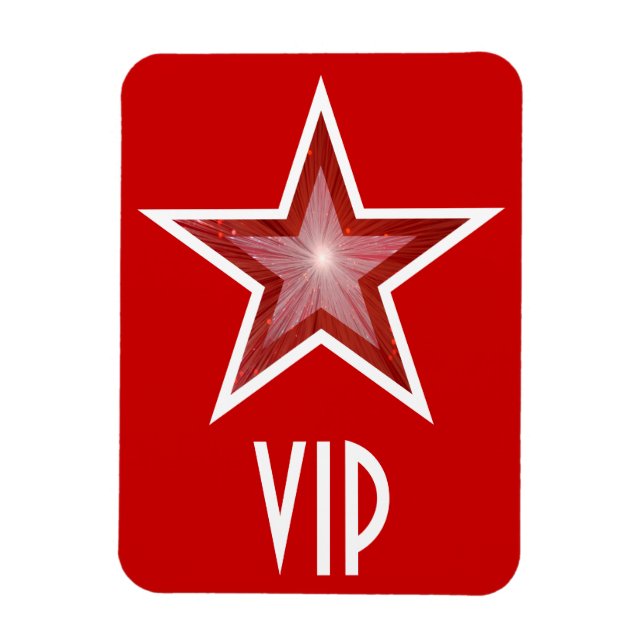 Ímã Red Star 'VIP', íman flexível vermelho (Vertical)