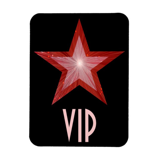 Ímã Red Star 'VIP', preto-ímã flexível (Vertical)