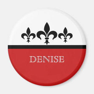 Imã Red Swanky Fleur De Lis Magnet
