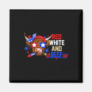 Imã Red White E Beef 4 De Julho Gado American Fla