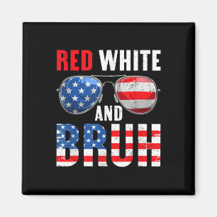 Imã Red White E Bruh 4 De Julho Meninos Patrióticos