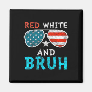 Imã Red White E Bruh Feliz 4 De Julho, Incêndio Patrió