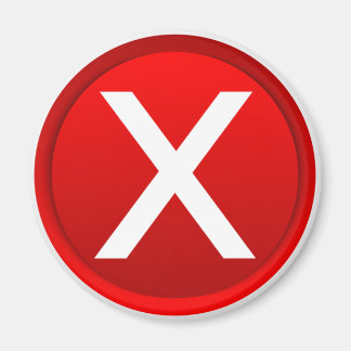 Imã Red X - No / Incorrect Symbol