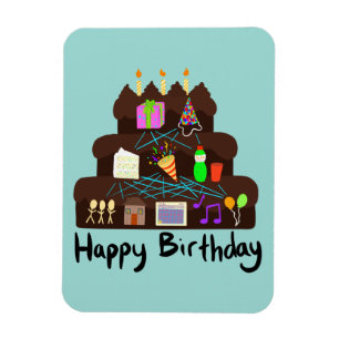 Ímã Rede Neural de Aniversário Nerd