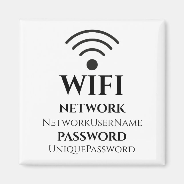 Imã Rede WiFi e senha modernas (Frente)