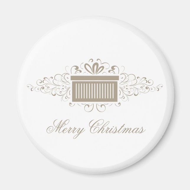 Imã Redemoinho Feriado Presente, Latão (Frente)