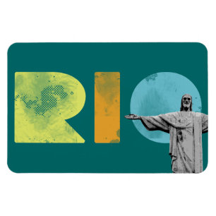 Ímã redentor de Rio de Janeiro e de cristo