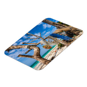 Ímã Redes de pesca que secam na praia