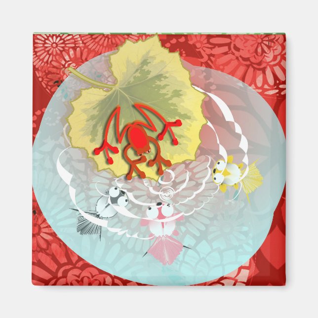 Imã RedFrog com kois (Frente)