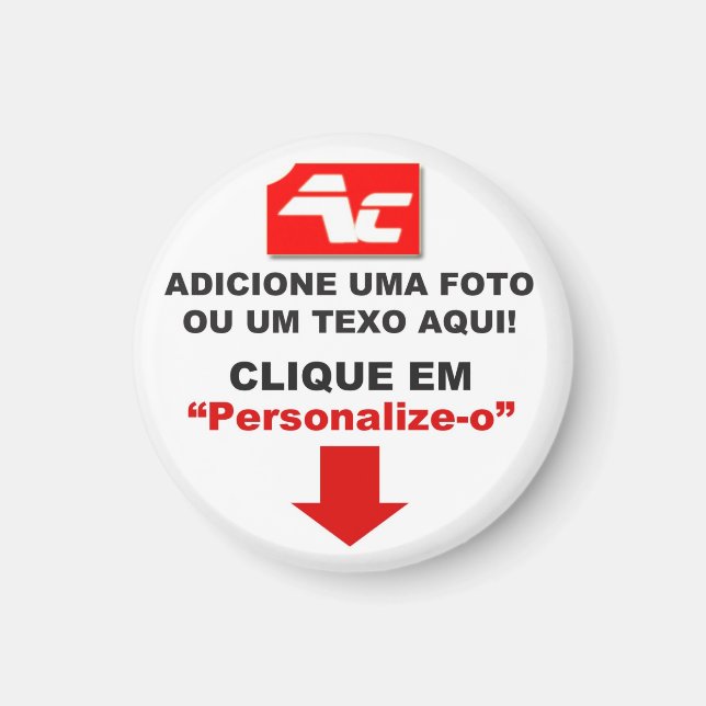 Imã Redondo Personalizado - Pequeno - 3,2 Cm (Frente)