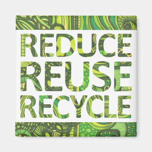 Imã Reduza o reciclar reusar vão ímã verde