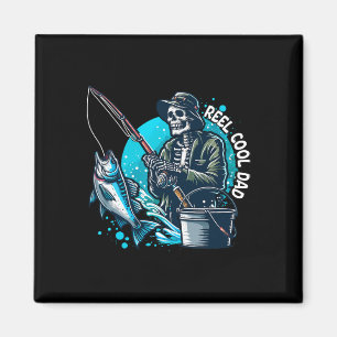 Imã Reel Legal Pai Funny Skeleton Pai de pesca