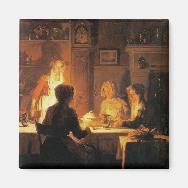 Imã Refeição da noite, c.1900 (óleo na canvas) (Frente)