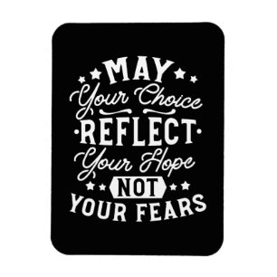 Ímã Reflete Esperança Não Medo – Citação Motivacional