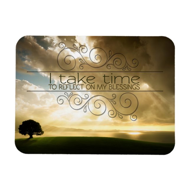 Ímã "Refletir sobre bênçãos" Flex de Confirmação de Mo (Horizontal)