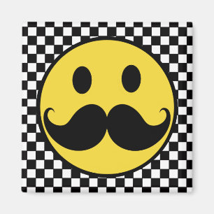 Imã Refletor Mustache Moutache c/ Checkerboard