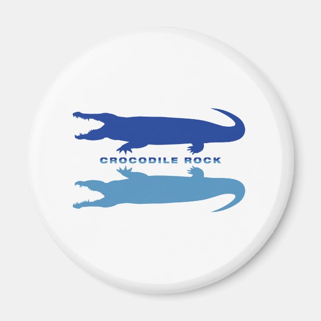 Imã Reflexão Crocodilo (Azul) (Frente)