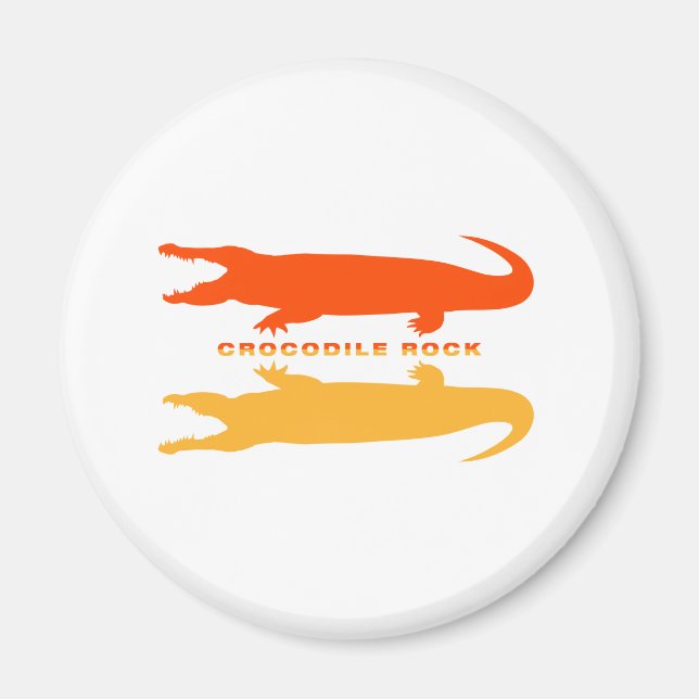 Imã Reflexão Crocodilo (Laranja) (Frente)