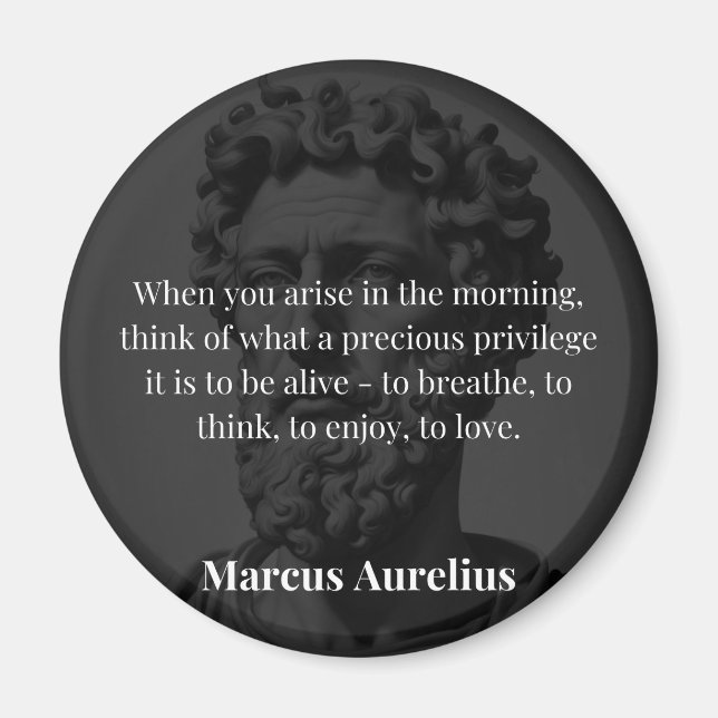 Imã Reflexão da Manhã de Marcus Aurelius (Frente)