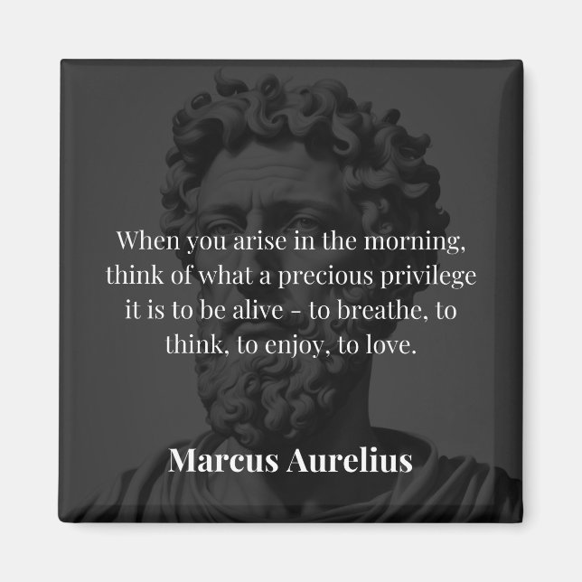 Imã Reflexão da Manhã de Marcus Aurelius: Gratidão por (Frente)