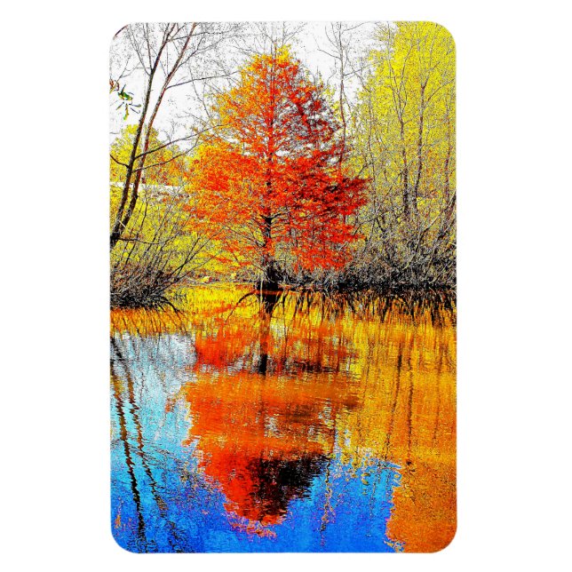 Ímã Reflexão de uma Árvore (Vertical)