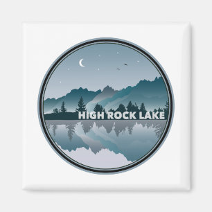 Imã Reflexão do Alto Rock Lake North Carolina