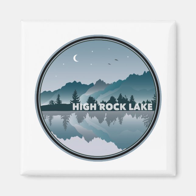 Imã Reflexão do Alto Rock Lake North Carolina (Frente)