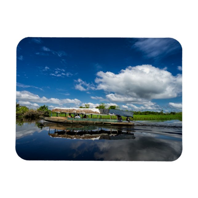 Ímã Reflexão do Barco Turístico (Horizontal)