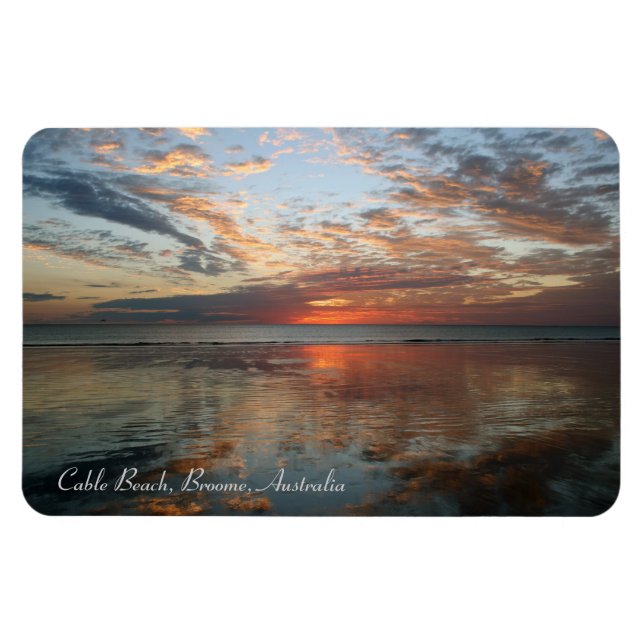 Ímã Reflexão Sunset, Cable Beach, Broome - Magnet (Horizontal)