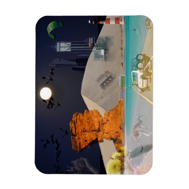 Ímã REFLEXÕES DA lua OZ sobre a duna de areia (Vertical)