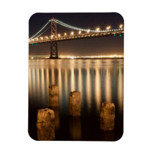 Ímã Reflexões da noite da ponte da baía de Oakland