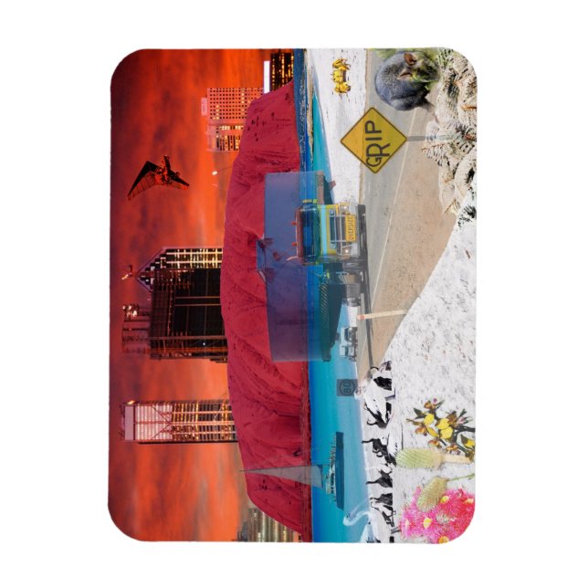 Ímã REFLEXÕES DA OZ ULURU Ayers Rock (Vertical)