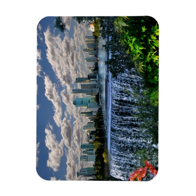 Ímã REFLEXÕES DAS cachoeiras do rio OZ Brisbane (Vertical)