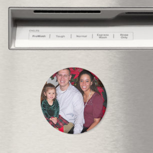 Imã Refrigerador de Redondo de Modelo de Foto da Famíl