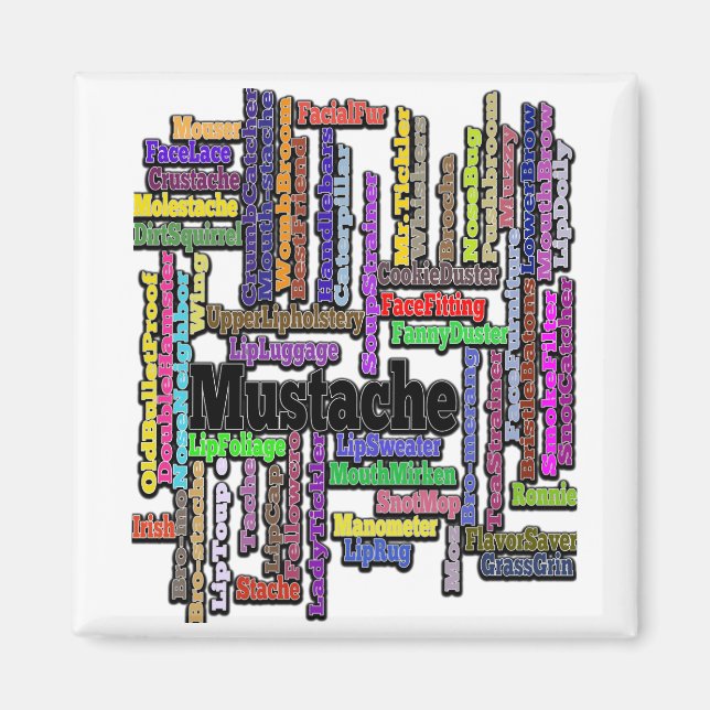 Imã Refrigerador de texto do bigode do magnet (Frente)