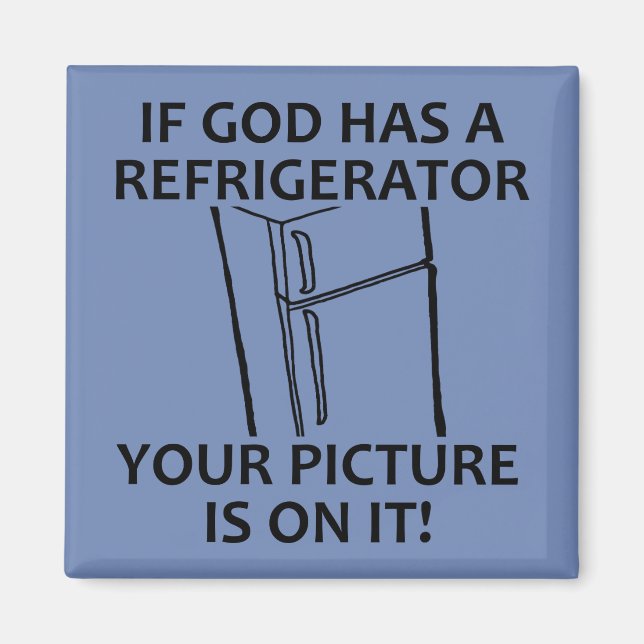Imã Refrigerador do Deus Cristão Sua Imagem (Frente)