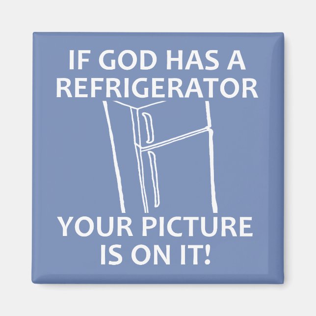 Imã Refrigerador do Deus Cristão Sua Imagem (Frente)