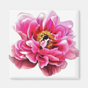 Imã Refrigerador Magnet Pink Peony