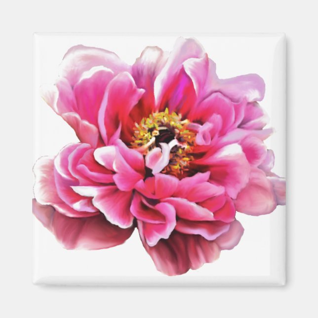 Imã Refrigerador Magnet Pink Peony (Frente)