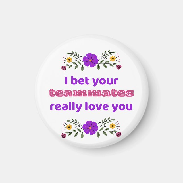 Imã Refrigerator Magnet Hockey Gift Teammates  (Frente)