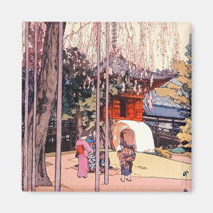 Imã Refrigere a árvore de cereja japonesa na arte de