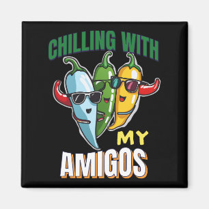 Imã Refrigerindo Com Minha Amigos Cinco De Mayo Chilly