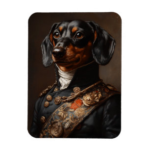 Ímã Regal Dachshund no Uniforme Militar Napoleônico