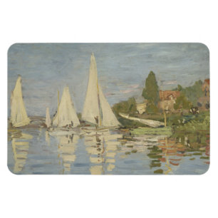 Ímã Regatas em Argenteuil, Pintura a Óleo, Claude Mone